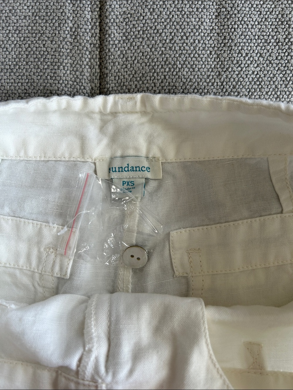 Sundance White Drawstring Shorts - Picture 2 of 7
